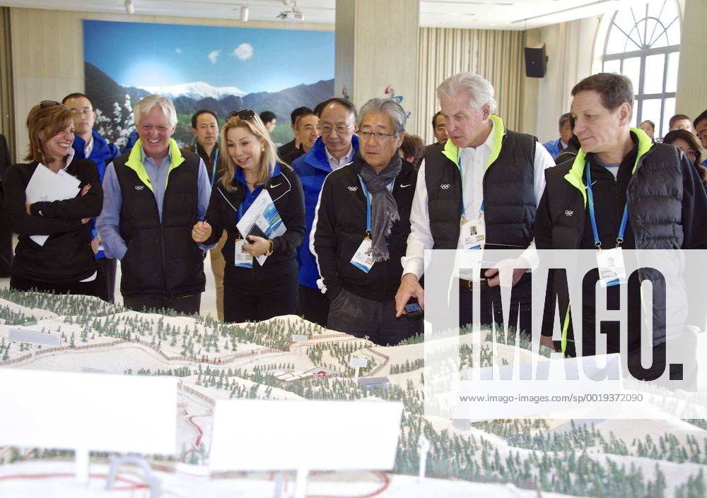 (150325) -- BEIJING, March 25, 2015 -- Members of the 2022 Evaluation Commission of the International Olympic Committee (IOC) check the sand box of stadiums in Beijing on March 25, 2015. The International Olympic Committee (IOC) team is visiting Beijing this week to assess its bid to host the Games ahead of a July vote that the Chinese capital -- which hosted the spectacular 2008 summer Games. ) (SP)CHINA-BEIJING-IOC EVALUATION GongxLei