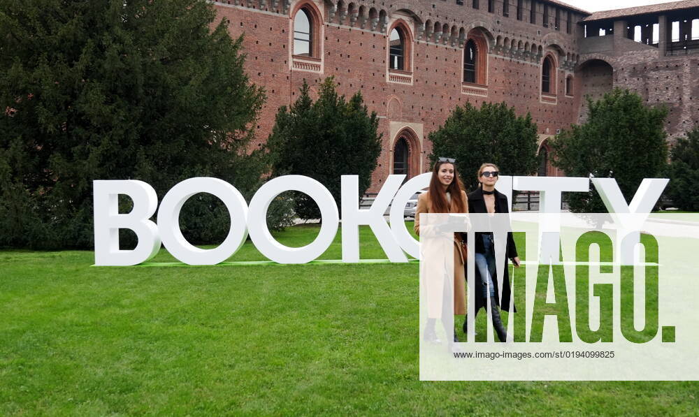 Milan, Hybrid life and the theme of the eleventh edition of Bookcity starting today, Sign, written in the park of the courtyard of the Castello Sforzesco Editorial Usage Only