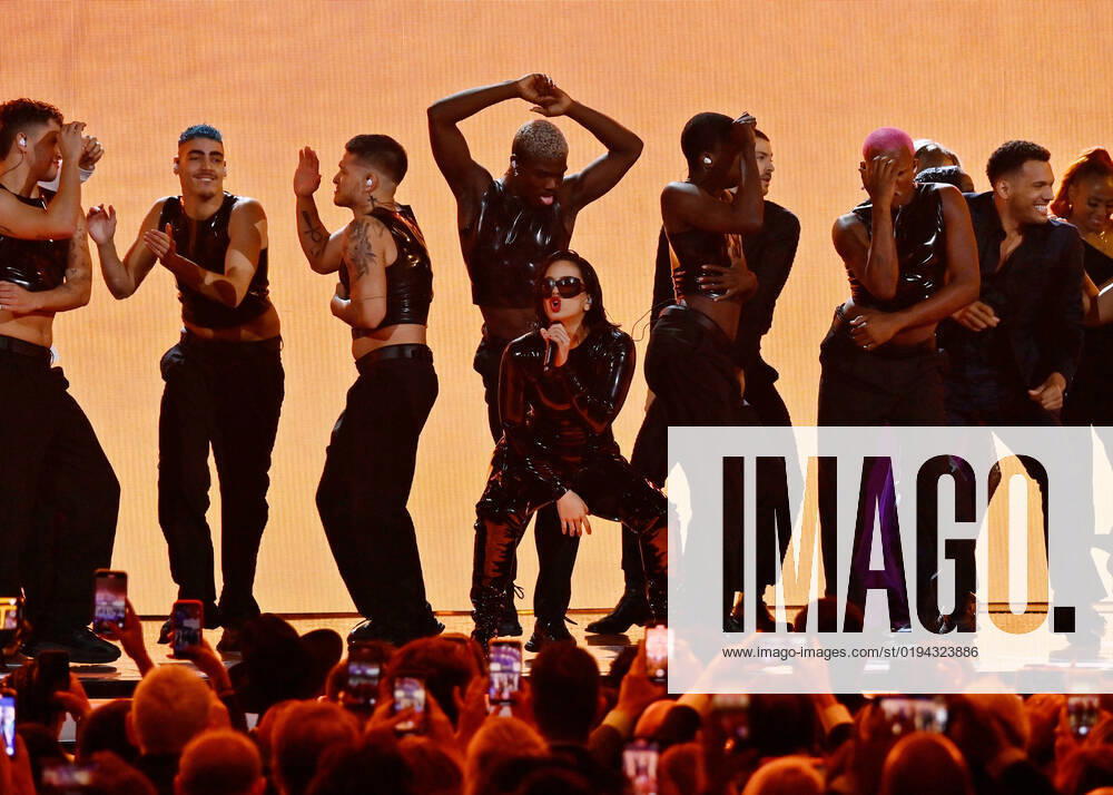 Rosalia performs onstage during the 23rd annual Latin Grammy Awards at the Michelob Ultra Arena at Mandalay Bay Resort and Casino in Las Vegas, Nevada on Thursday, November 17, 2022. LAV20221117037 JIMxRUYMEN