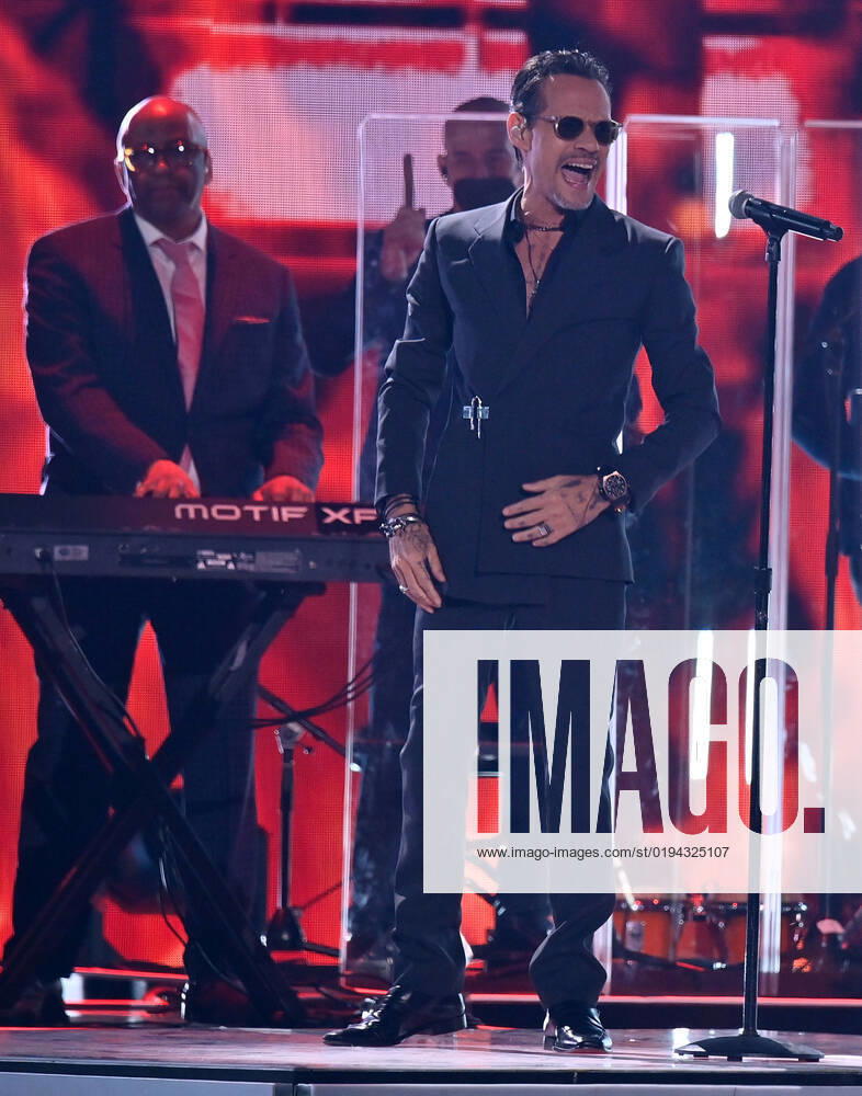 Marc Anthony performs onstage during the 23rd annual Latin Grammy Awards at the Michelob Ultra Arena at Mandalay Bay Resort and Casino in Las Vegas, Nevada on Thursday, November 17, 2022. LAV20221117660 JIMxRUYMEN