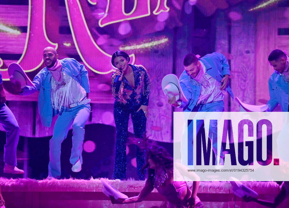 Ángela Aguilar performs onstage during the 23rd annual Latin Grammy Awards at the Michelob Ultra Arena at Mandalay Bay Resort and Casino in Las Vegas, Nevada on Thursday, November 17, 2022. LAV20221117671 JIMxRUYMEN