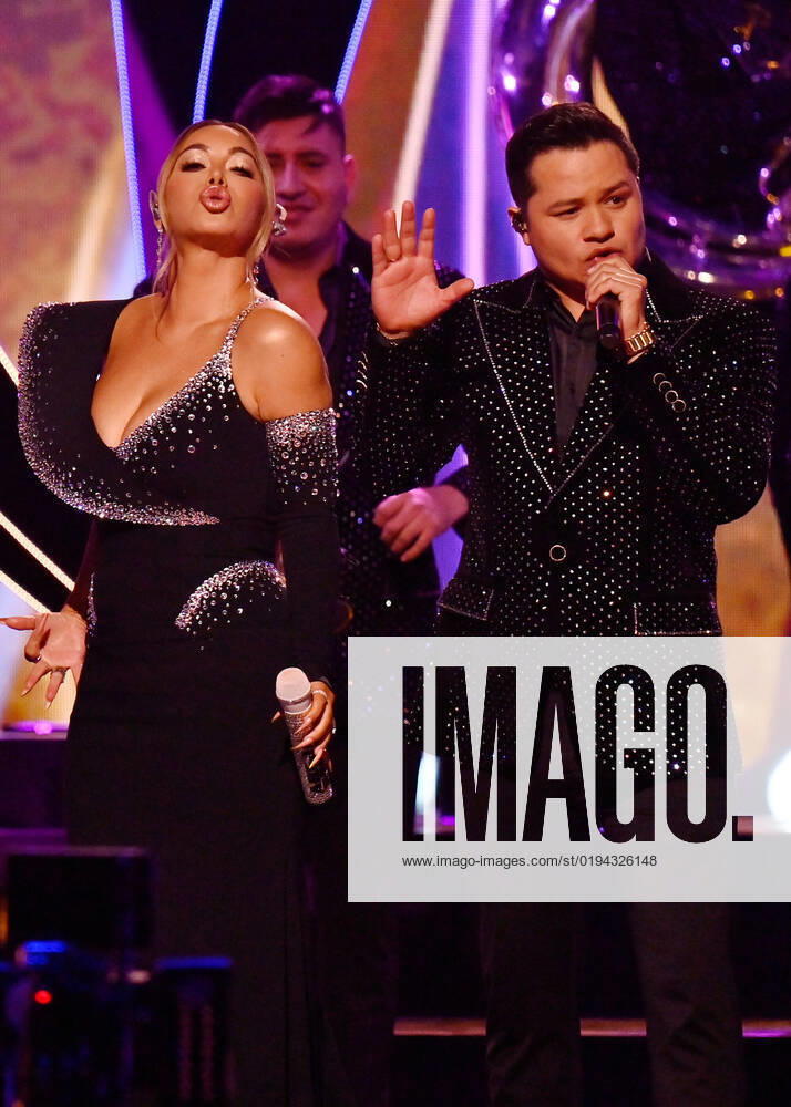 Chiquis Rivera and Banda Los Recoditos Band perform onstage during the 23rd annual Latin Grammy Awards at the Michelob Ultra Arena at Mandalay Bay Resort and Casino in Las Vegas, Nevada on Thursday, November 17, 2022. LAV20221117054 JIMxRUYMEN