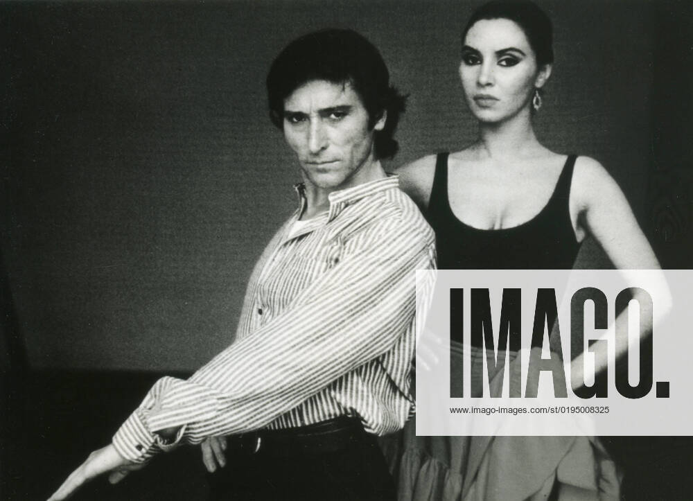 Spanish flamenco dancer and choreographer Antonio Gades and actress Laura Del Sol in the movie Carmen, Spain 1983