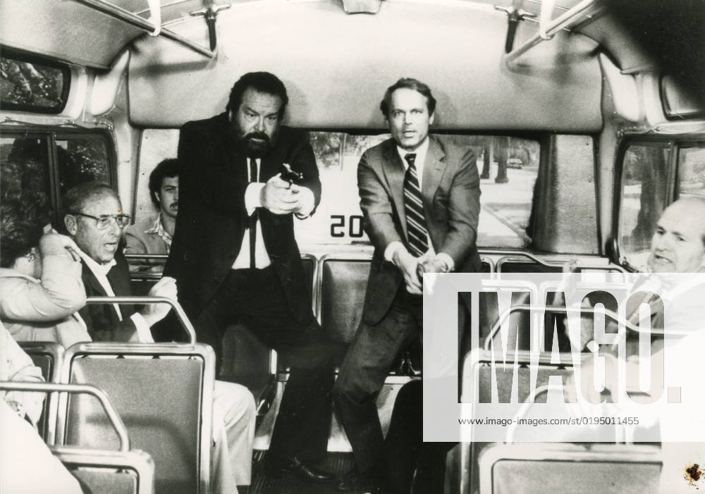Italian actors Terence Hill and Bud Spencer in the movie Miami Supercops, Italy 1985