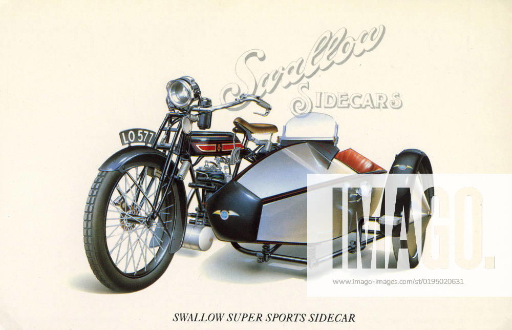 Jaguar Swallow Super Sports Sidecar Model 4 with Norton 160 H motorcycle, UK 1925