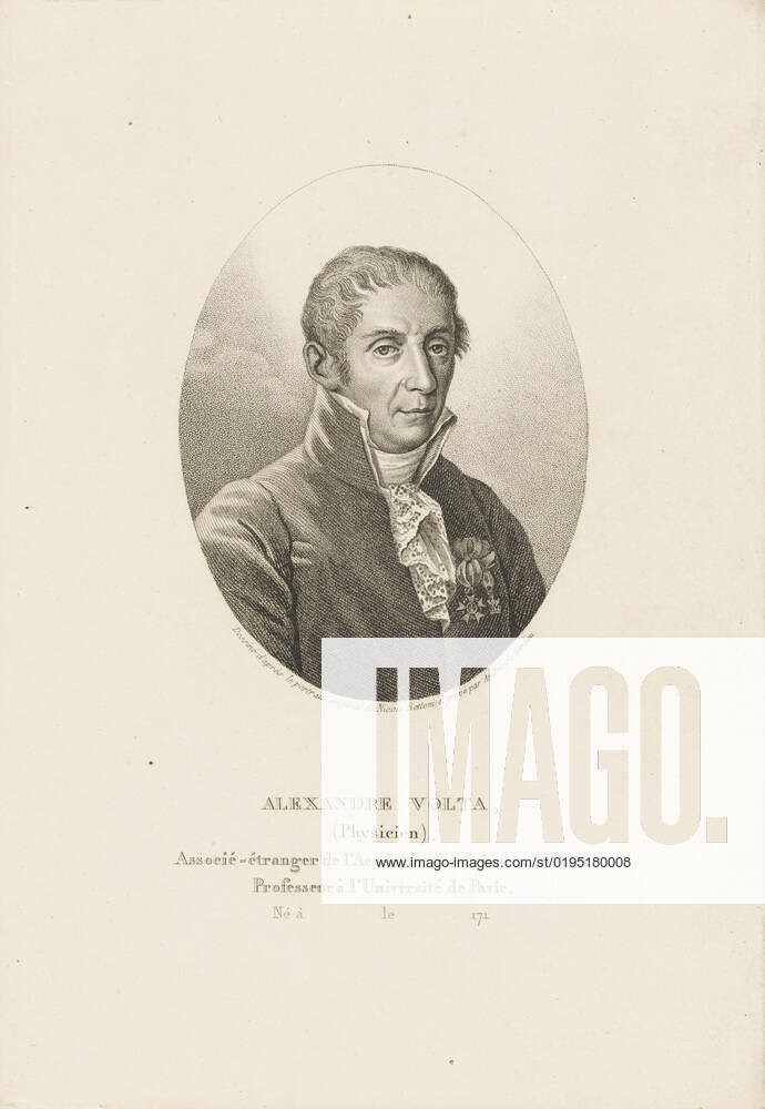 Portrait of Alessandro Volta (1745-1827) , ca 1820. Creator: Tardieu, Ambroise (1788-1841).