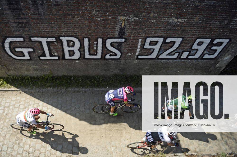- ROUBAIX, FRANCE: Riders pictured in action during the Paris-Roubaix one day cycling race, 253,5 km from Compiegne to the Velodrome in Roubaix, Sunday 12 April 2015. DIRKxWAEM x04603022x