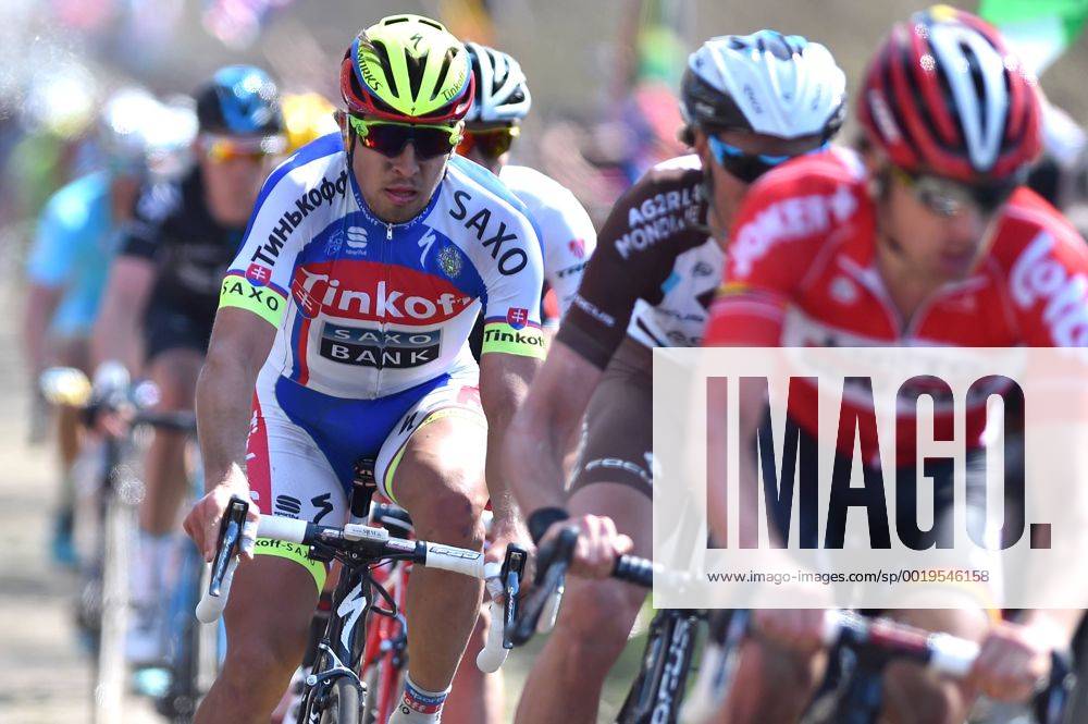 - ROUBAIX, FRANCE: Slovakian Juraj Sagan of Tinkoff-Saxo pictured on the cobblezone of Wallers-Arenberg during the Paris-Roubaix one day cycling race, 253,5 km from Compiegne to the Velodrome in Roubaix, Sunday 12 April 2015. LUCxCLAESSEN x04603098x