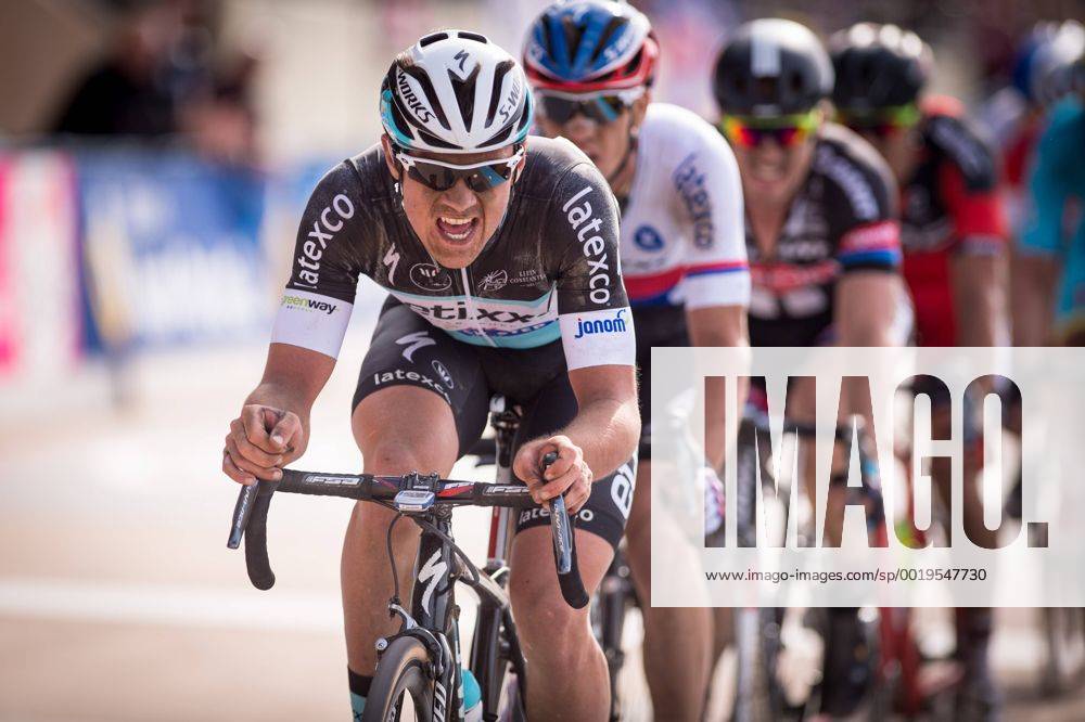 - ROUBAIX, FRANCE: Belgian Yves Lampaert of team Ettix - Quick-Step pictured on the Roubaix cycling track during the Paris-Roubaix one day cycling race, 253,5 km from Compiegne to the Velodrome in Roubaix, Sunday 12 April 2015. LUCxCLAESSEN x04603205x