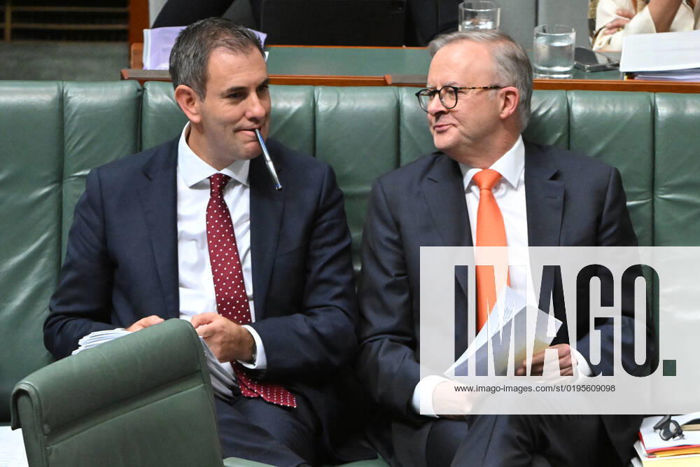 QUESTION TIME, Treasurer Jim Chalmers and Prime Minister Anthony Albanese during Question Time in the House of Representatives at Parliament House in Canberra, Wednesday, November 30, 2022. ( NO ARCHIVING, , NO USE IN BOOKS WITHOUT CONSENT CANBERRA ACT AUSTRALIA