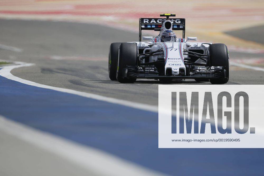 Sakhir, Kingdom of Bahrain - VALTTERI BOTTAS of Finland and Williams Martini Racing drives during the first free practice session of the 2015 Formula 1 Bahrain Grand Prix at Bahrain International Circuit in Sakhir, Kingdom of Bahrain. F1 2015 - Bahrain Grand Prix - Practice - ZUMAg147
