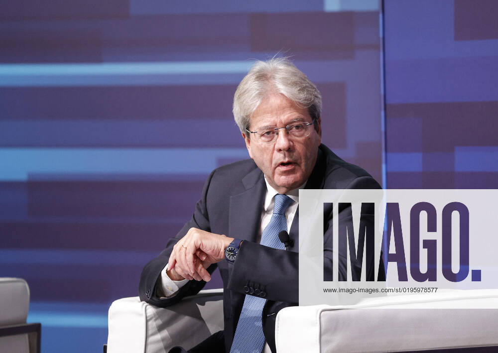 European Commissioner for Economy Paolo Gentiloni during the Rome MED 2022 - Mediterranean Dialogues, the annual initiative promoted by the Italian Foreign Minister and ISPI (Italian Institute of International Political Studies), in Rome, Italy, 3 December 2022. ANSA GIUSEPPE LAMI. Roma Italia - ZUMAa110 20221203_zaf_a110_051