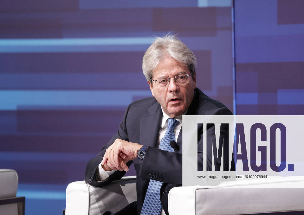 European Commissioner for Economy Paolo Gentiloni during the Rome MED 2022 - Mediterranean Dialogues, the annual initiative promoted by the Italian Foreign Minister and ISPI (Italian Institute of International Political Studies), in Rome, Italy, 3 December 2022. ANSA GIUSEPPE LAMI. Roma Italia - ZUMAa110 20221203_zaf_a110_051