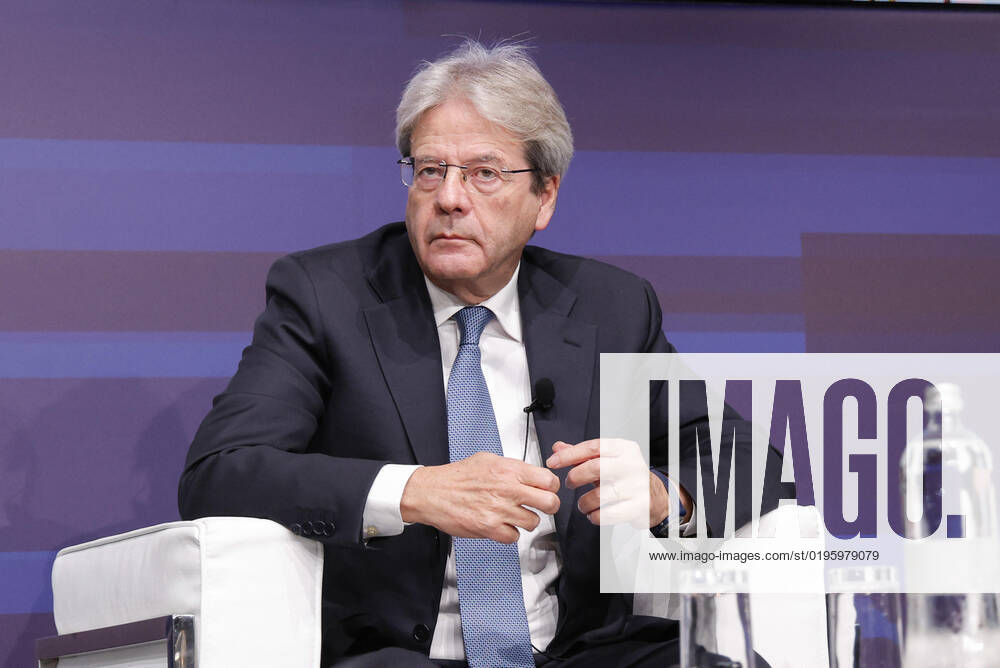 European Commissioner for Economy Paolo Gentiloni during the Rome MED 2022 - Mediterranean Dialogues, the annual initiative promoted by the Italian Foreign Minister and ISPI (Italian Institute of International Political Studies), in Rome, Italy, 3 December 2022. ANSA GIUSEPPE LAMI. Roma Italia - ZUMAa110 20221203_zaf_a110_085