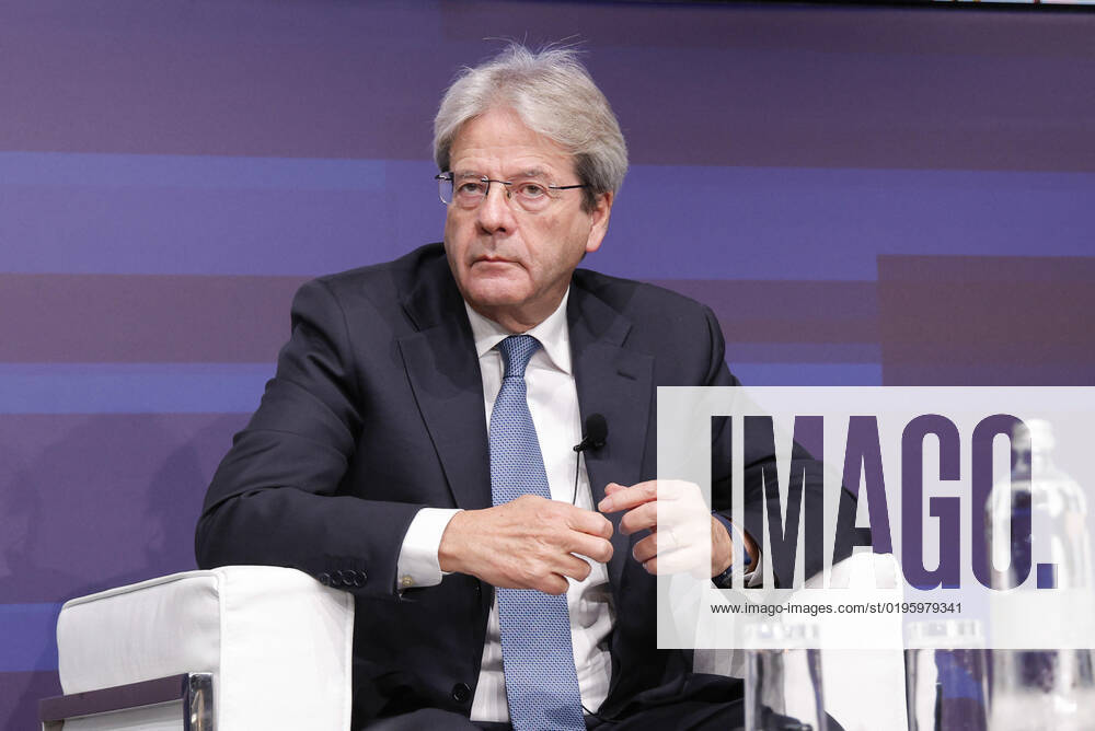 European Commissioner for Economy Paolo Gentiloni during the Rome MED 2022 - Mediterranean Dialogues, the annual initiative promoted by the Italian Foreign Minister and ISPI (Italian Institute of International Political Studies), in Rome, Italy, 3 December 2022. ANSA GIUSEPPE LAMI. Roma Italia - ZUMAa110 20221203_zaf_a110_085
