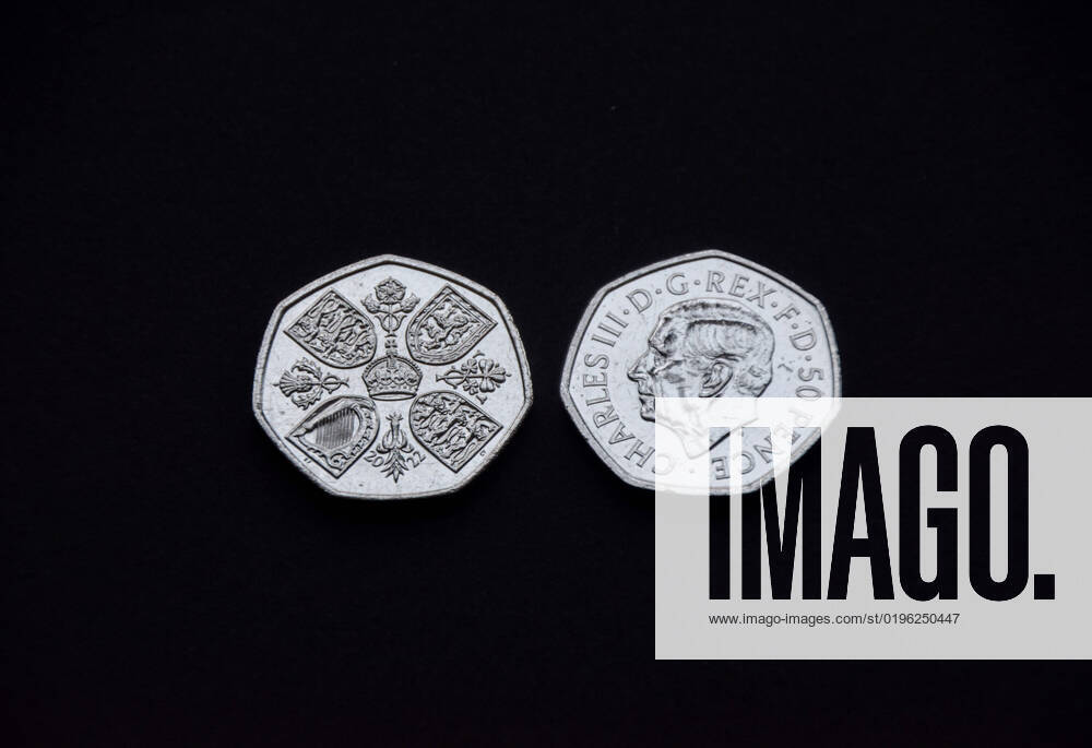 The new 50p coin, with a portrait of King Charles III replacing Queen Elizabeth II, has been introduced into circulation in the UK, with the monarch now facing left, opposite to previous coins featuring The Queen. London United Kingdom - ZUMAv130 20221208_zip_v130_001