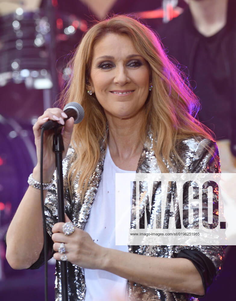**FILE PHOTO** Celine Dion Reveals Incurable Neurological Disorder Diagnosis. New York, NY July 22: Celine Dion performs on NBC?s Today at Rockefeller Plaza on July 22, 2016 New York City.
