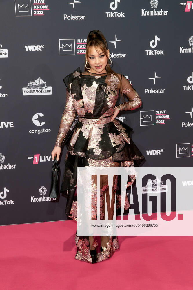 1LIVE Krone award ceremony in Bochum Ayliva on the red carpet at the 1LIVE Krone award ceremony in the Jahrhunderthalle in Bochum