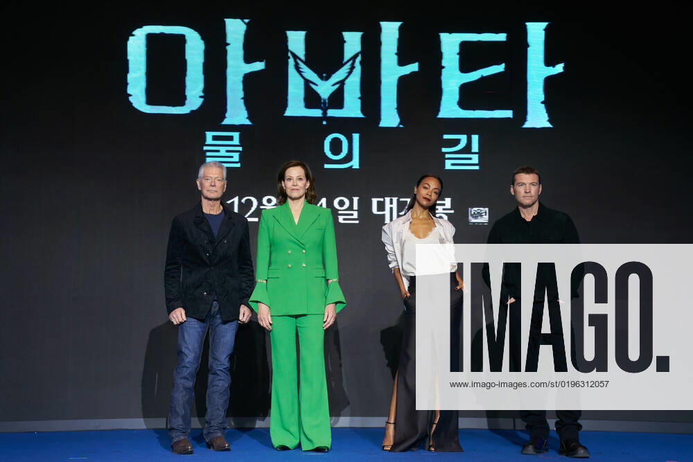 Avatar: The Way of Water film press conference SEOUL, SOUTH KOREA, DEC 09: Actors Stephen Lang, Sigourney Weaver, Zoe Saldana, Sam Worthington during Avatar: The Way of Water film press conference at the Conrad Seoul Hotel in Seoul, South Korea, on December 09, 2022. Seoul the Conrad Seoul Hotel South Korea 7693_266853
