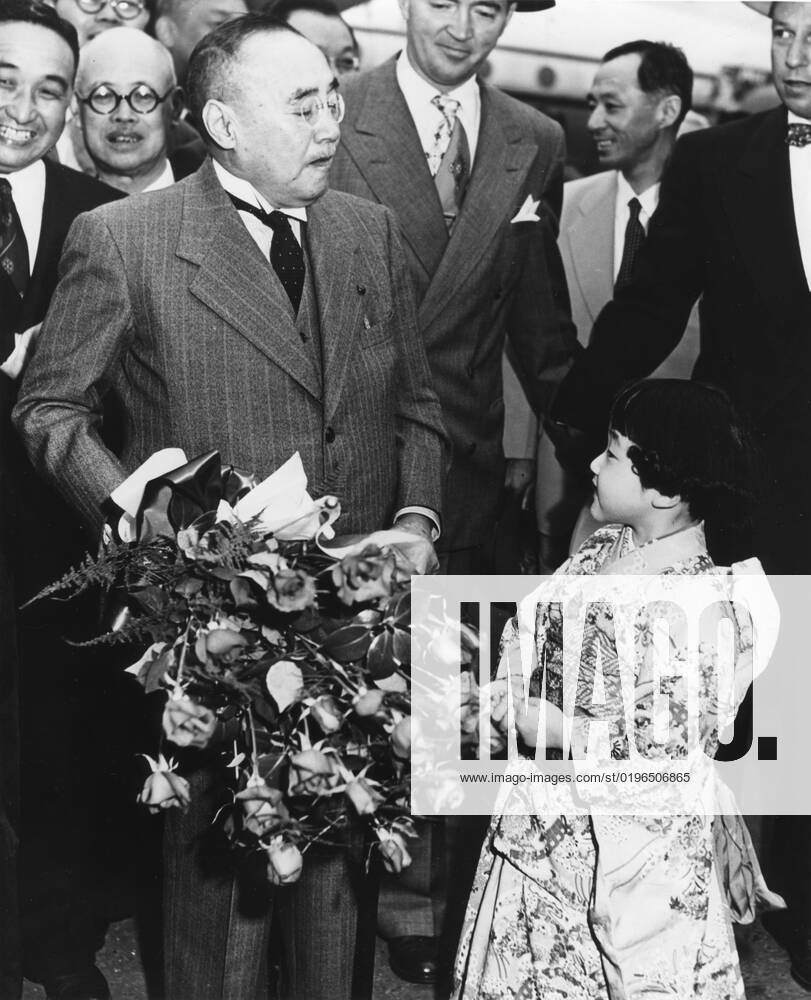 Shigeru Yoshida arrives at the San Francisco Peace Treaty, USA, April 1952. Artist: Unknown