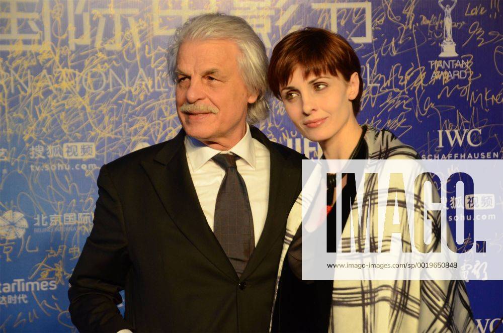 Beijing, Beijing, CHN - Beijing, CHINA - APR 22 2015: (. CHINA OUT) Director Michele Placido and his wife actress Federica Vincenti at the La scelta premier during the 5th Beijing International Film Festival. La scelta Premier during 5th BJIFF - ZUMAs145