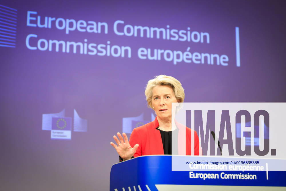 Ursula Von Der Leyen and the Director of the International Energy Agency, Fatih BIROL, held a joint press conference today on gas supplies for 2023. NicolasxLandemardx Pictorium LePictorium_0271334