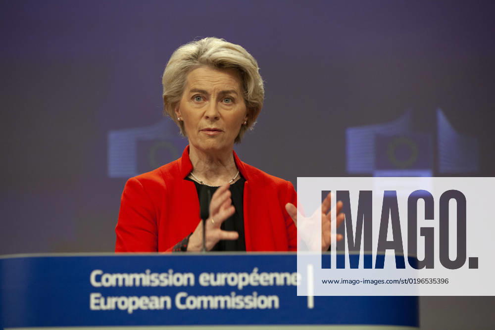 Ursula Von Der Leyen and the Director of the International Energy Agency, Fatih BIROL, held a joint press conference today on gas supplies for 2023. NicolasxLandemardx Pictorium LePictorium_0271345