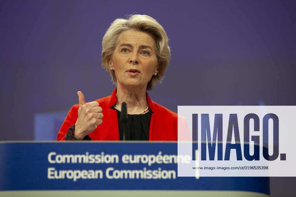 Ursula Von Der Leyen and the Director of the International Energy Agency, Fatih BIROL, held a joint press conference today on gas supplies for 2023. NicolasxLandemardx Pictorium LePictorium_0271347