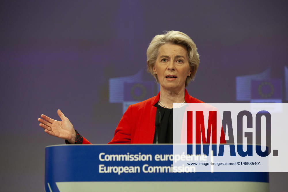 Ursula Von Der Leyen and the Director of the International Energy Agency, Fatih BIROL, held a joint press conference today on gas supplies for 2023. NicolasxLandemardx Pictorium LePictorium_0271350