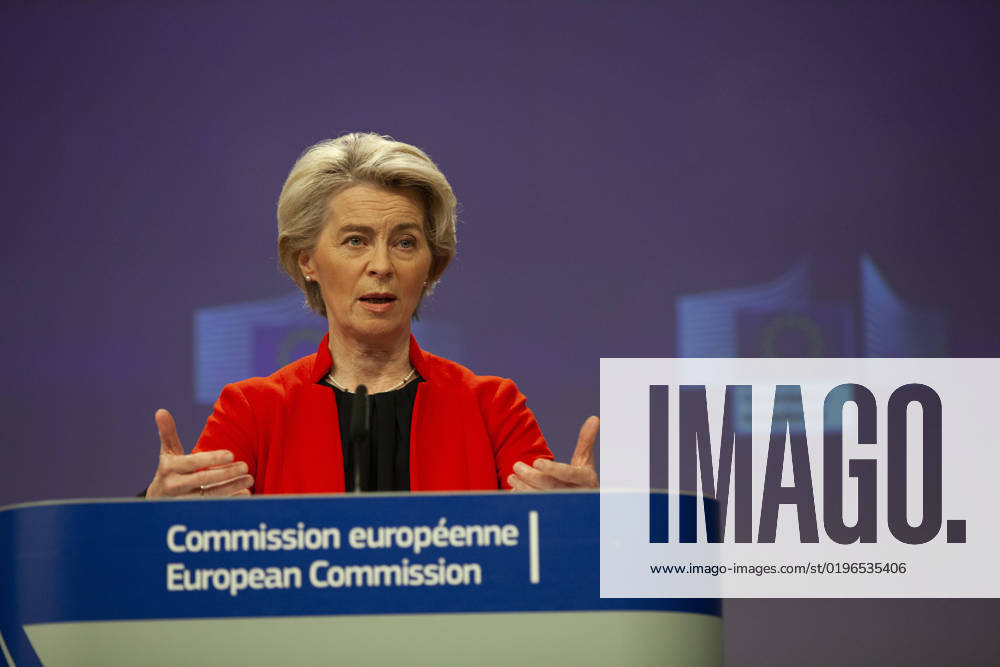 Ursula Von Der Leyen and the Director of the International Energy Agency, Fatih BIROL, held a joint press conference today on gas supplies for 2023. NicolasxLandemardx Pictorium LePictorium_0271355