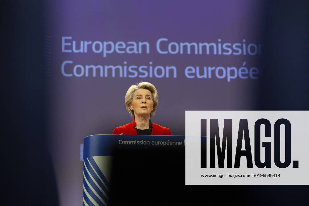 Ursula Von Der Leyen and the Director of the International Energy Agency, Fatih BIROL, held a joint press conference today on gas supplies for 2023. NicolasxLandemardx Pictorium LePictorium_0271364