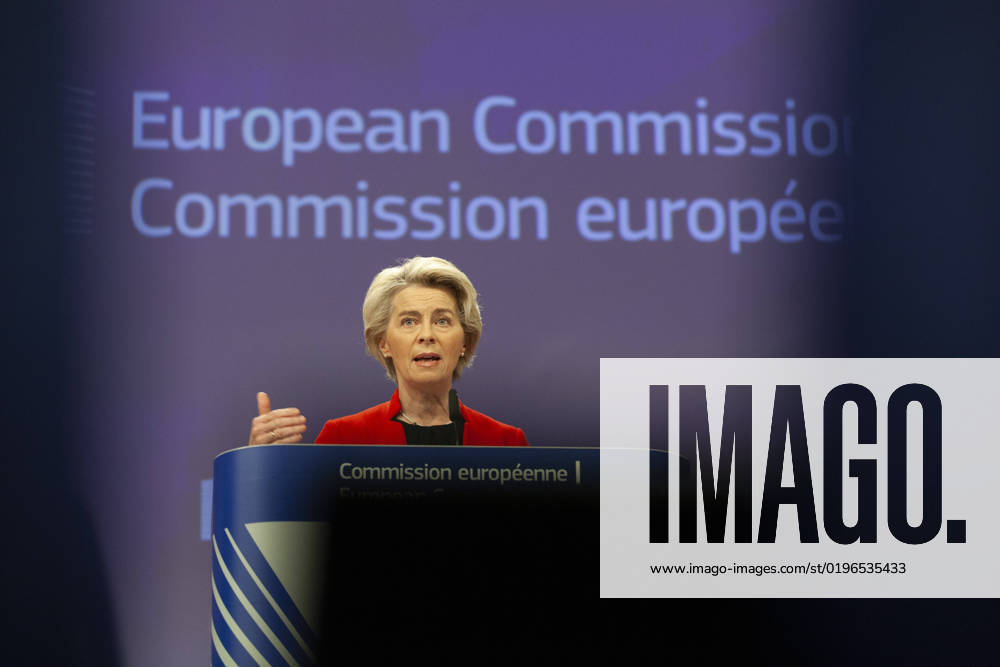 Ursula Von Der Leyen and the Director of the International Energy Agency, Fatih BIROL, held a joint press conference today on gas supplies for 2023. NicolasxLandemardx Pictorium LePictorium_0271365