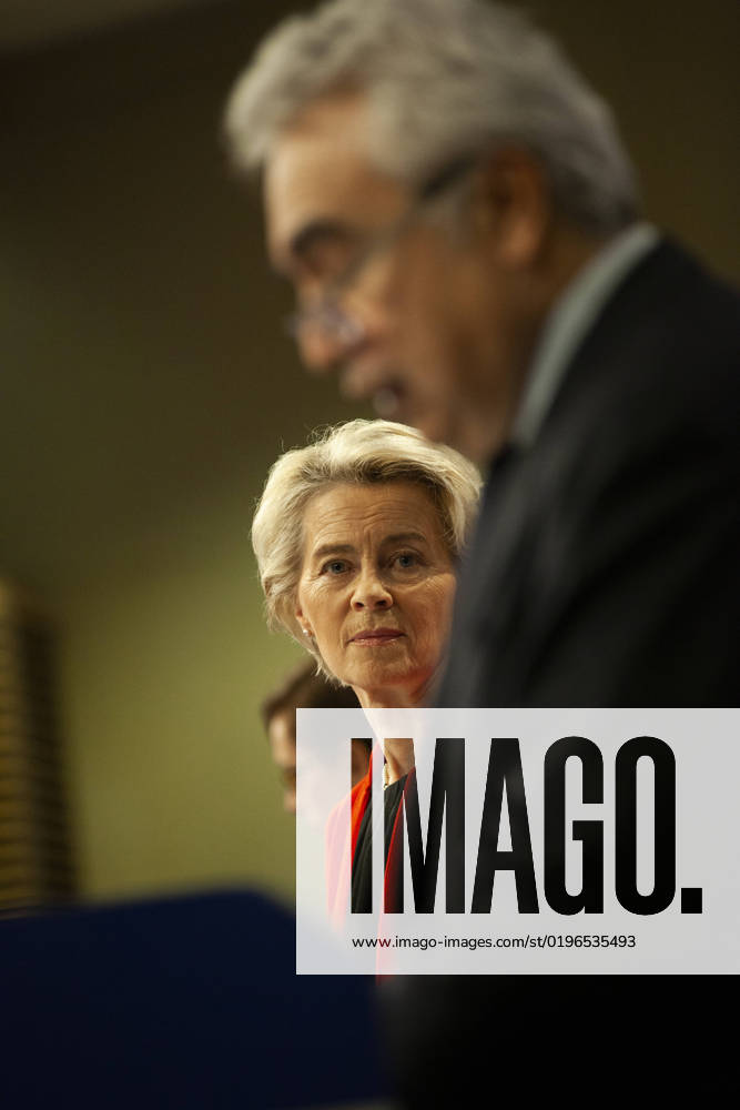 Ursula Von Der Leyen and the Director of the International Energy Agency, Fatih BIROL, held a joint press conference today on gas supplies for 2023. NicolasxLandemardx Pictorium LePictorium_0271376