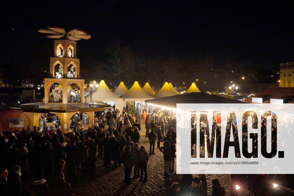 Berlin Germany Busy Christmas Market at Charlottenburg Palace