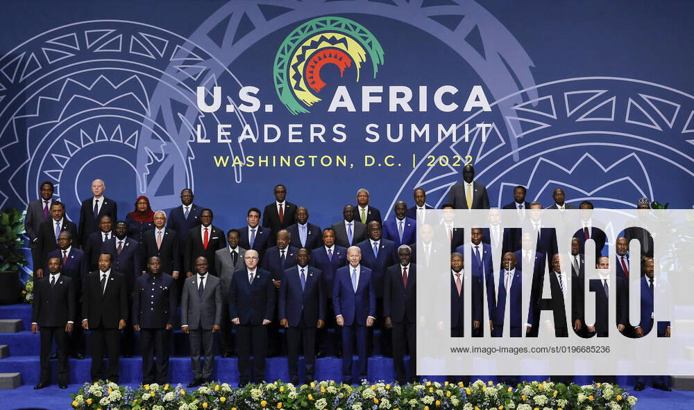 KW50 U.S. President Joe Biden joins heads of state from Africa for a class photo on the third day of the U.S. Africa Leaders Summit at the Walter E. Washington Convention Center in Washington DC on Wednesday December 15, 2022. JEM20221215002 JEMALxCOUNTESS