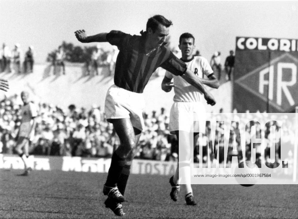 Jimmy Greaves (Milan) zieht ab - Fußball Herren Serie A 1960 1961, 1. Italienische Liga, AC Mailand, Vneg, Vsw Einzelbild Dynamik,