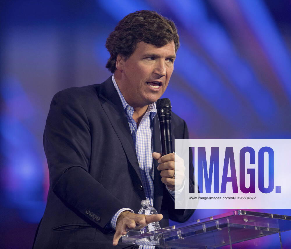 Phoenix, Arizona, USA - Fox News host TUCKER CARLSON speaks at Turning Point USA s AmericaFest 2022. Phoenix USA - ZUMAce6_ 20221217_zaf_ce6_009