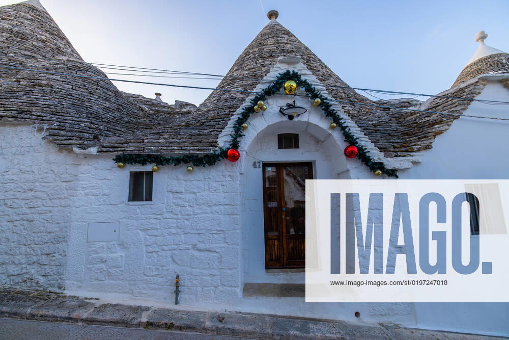 Ancient Trulli of Alberobello The ancient trulli of Alberobello, Italy, in Alberobello, Italy, on December 20, 2022 during the Christmas Season. Alberobello Italy