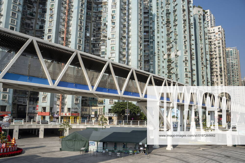 Macau Covid-19 Measures A General view showing a Covid-19 Community clinic under a bridge on December 29, 2022 in Macau, China. Macau Macau