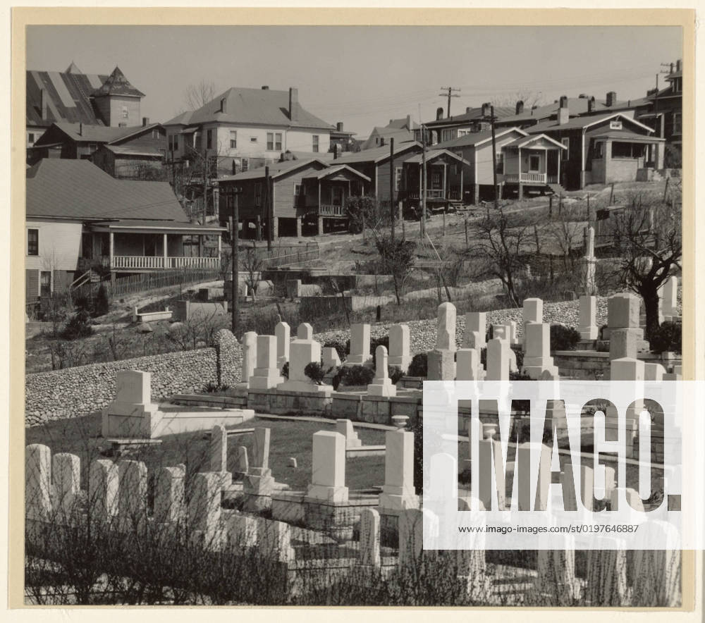 Houses and Cemetery, Birmingham, Alabama. Walker Evans (American, 1903 - 1975)
