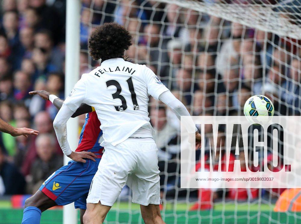 Manchester United ManU s Marouane Fellaini scoring his sides second goal Barclays Premier League - Crystal Palace vs Manchester United- Selhurst Park - England - 9th May 2015 - Picture David Klein Sportimage .