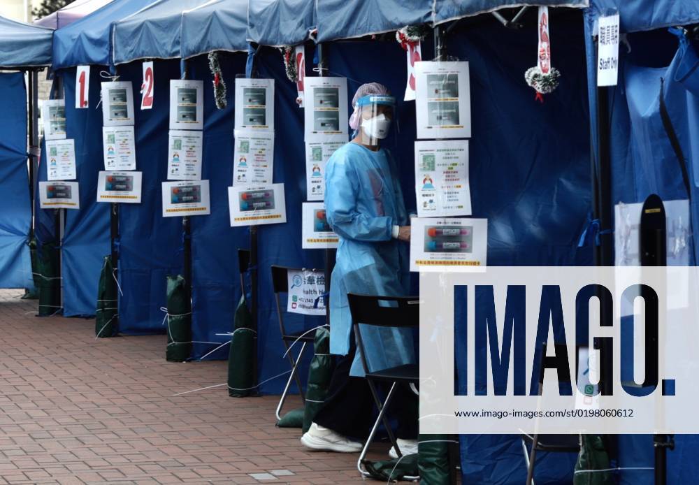 In Hong Kong, medical staff move about inside temporary Covid-19 Testing Station in the city centre awaiting to receive citizens who come for Covid-19 Testing in order to enter China Mainland tomorrow.Jan-7,2023Hong Kong.ZUMA HONG KONG CHINA - ZUMAl137 20230107_zap_l137_005