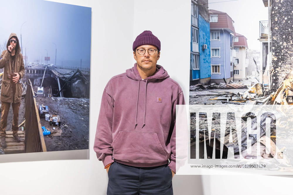 Cary Fukunaga, American director, screenwriter and cinematographer, presents his exhibition of photographs from Ukraine whose sales benefit World Central Kitchen.. January 9, 2023. (2023010923)