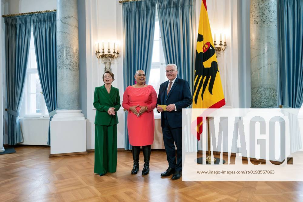 Berlin,Germany,New Years reception for representatives of public life and committed citizens in Bellevue Palace with Federal President Frank Walter Steinmeier us a wife Elke Büdenbender, Lilith Raza from North Rhine-Westphalia,