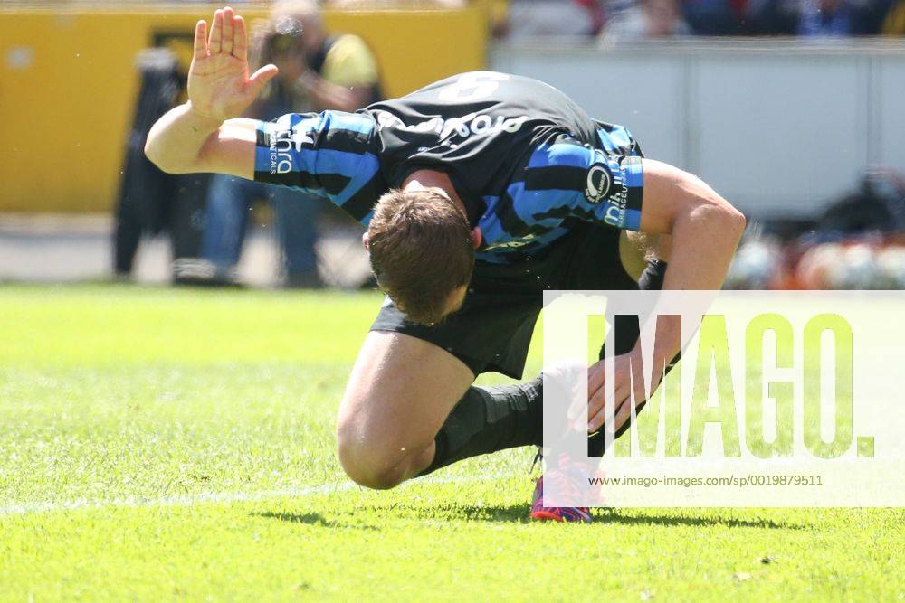 - BRUGGE, BELGIUM: Club s Tom De Sutter reacts during the Jupiler Pro League match between Club Brugge KV and KAA Gent, in Brugge, Sunday 17 May 2015, on the eighth day of the Play-off 1. BRUNOxFAHY x04624114x