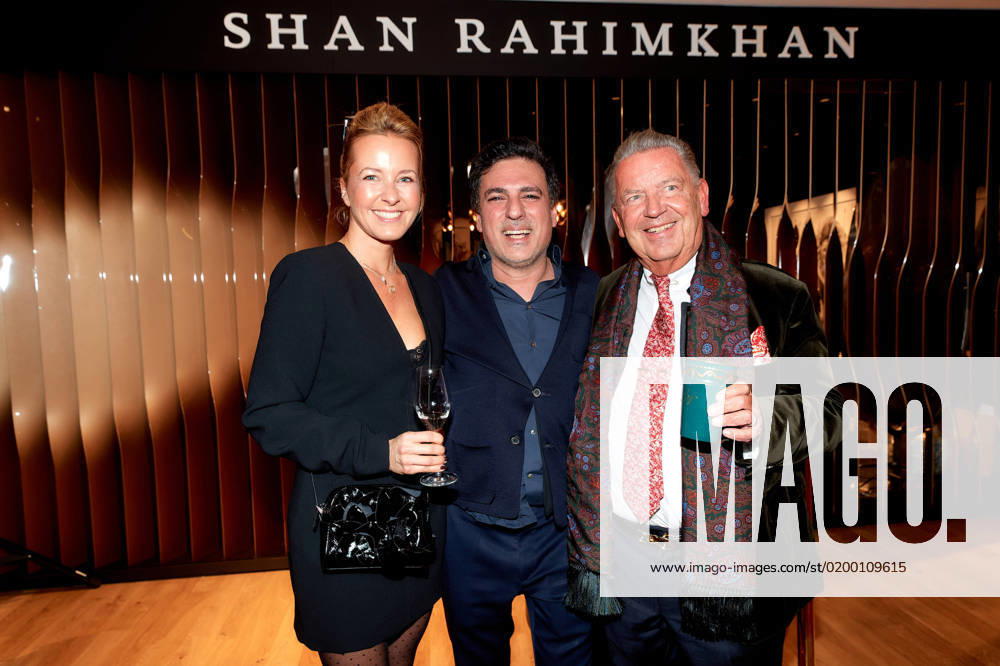 Grand Opening of Shan Rahimkhan at KaDeWe Jörg Woltmann with daughter Sandra Sophie Trauboth and Shan Rahimkhan at the Grand Opening of Shan Rahimkhan at KaDeWe in Berlin
