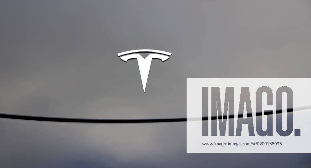 Germany, NRW, electric cars, E cars, E mobility, TESLA logo on a car, dark paint NRW Germany