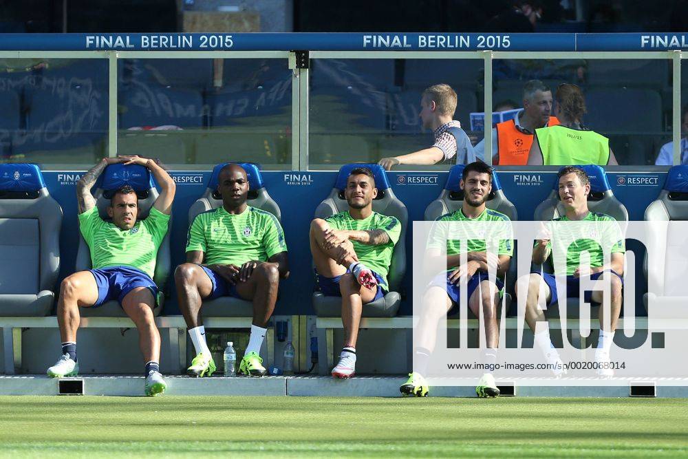 Carlos Tevez of Juventus relaxes in the sun before training - Training - Juventus vs. Barcelona - Champion s League Final - Olympic Stadium - Berlin - Germany - 05 06 2015 Pic Philip Oldham Sportimage .