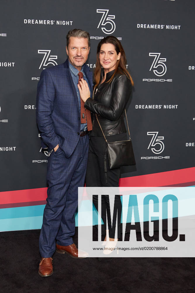 Hardy Krueger Jr with wife Alice guest arrival for Porsche Dreamers Night at DRIVE Volkswagen Group Forum Berlin on 25 01 2023 Porsche Dreamers Night
