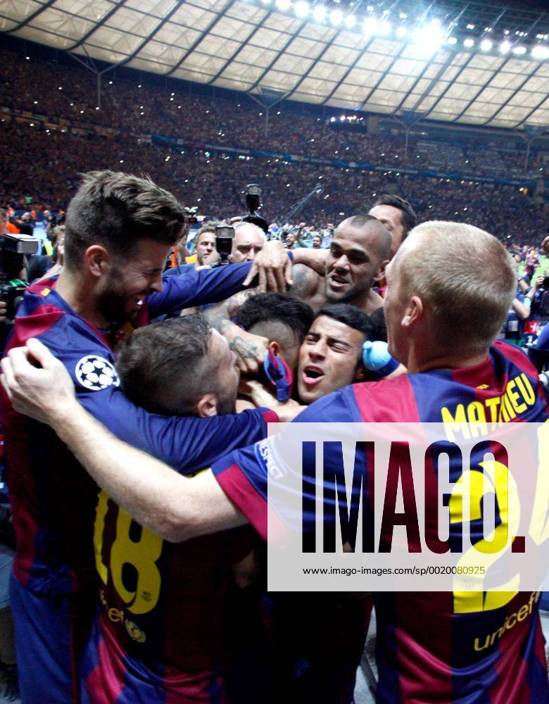 SOCCER - CL, Barcelona vs Juventus BERLIN,GERMANY,06.JUN.15 - SOCCER - UEFA Champions League Final, FC Barcelona Barca vs Juventus Turin. Image shows the rejoicing of Barcelona. GEPAxpictures xMathiasxMandl